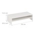 NORTHIX Stalak za monitor s policom, MDF, 50 cm, bijela