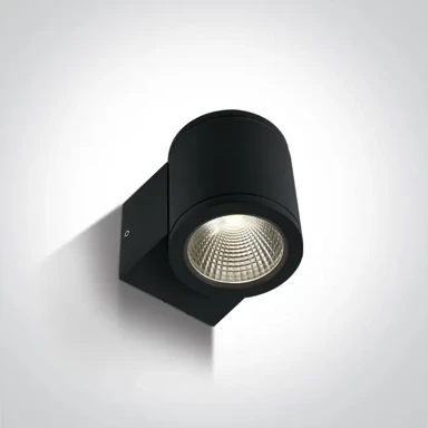 Zidna LED svjetiljka, LED, 6 W, 3000 K, 230 V, IP54, crna