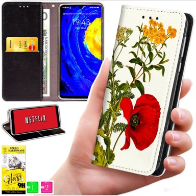 BLUEMOON Preklopna maskica za Oppo Reno 15 5G, s foto tiskom, sa zaštitnim staklom 9H