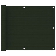Balkonski zastor 75 x 500 cm HDPE, tamnozeleni