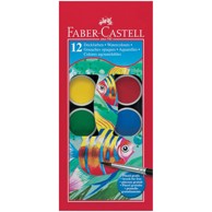 FABER CASTELL Boje vodene, fi 24mm, 12 boja + kist FC.125011