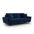 COSMOPOLITAN DESIGN Plava baršunasti sklopiva/s prostorom za odlaganje sofa 235 cm Kyoto, 235x100x88 cm
