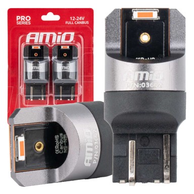 AMIO LED žarulje CANBUS PRO Series W21/5W 2x1860 SMD crvene 12V/24V