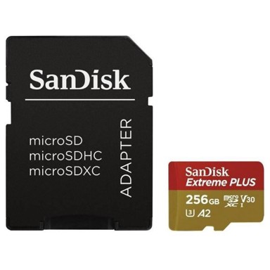 SANDISK Memorijska kartica microSDXC Extreme Plus 256 GB, 200 MB/s, s adapterom