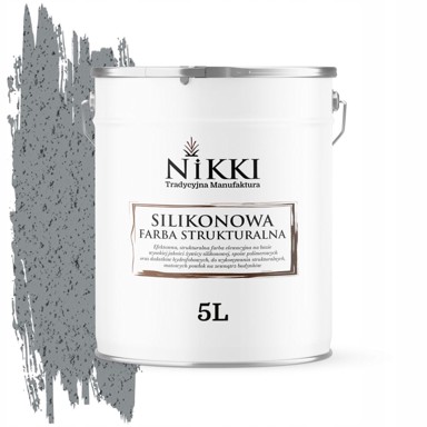 Silikonska strukturna fasadna boja, 5 l, siva RAL 7045