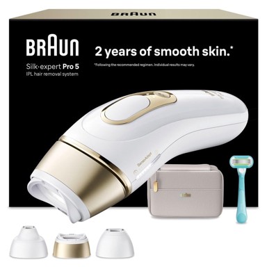 BRAUN Silk-expert light hair remover Intense pulsed light (IPL), bijeli, žuti