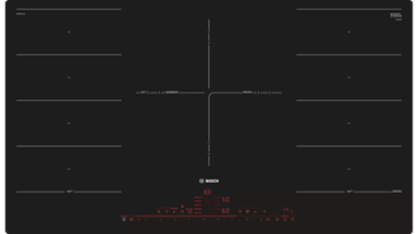 BOSCH Ugradbena ploča PXV901DV1E, indukcijska, 90 cm, 5 zona, serie 8, staklokeramika, crna