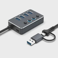ASONIC 2u1 USB 3.0 4-portni HUB