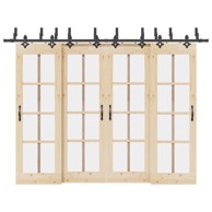 Pribor za klizna vrata 152,5 cm čelični crni