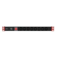 TECHLY Prespojni panel za mrežni ormar 230V/10A, 8x C13, 2m 8051128106923 
