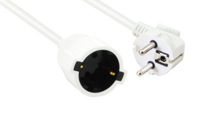 HELOS produžni kabel Schuko 3-polni 2 m bijeli