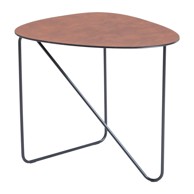 LIND DNA Stolić za kavu Curve M Bull 37x44 cm metalni konjak smeđi