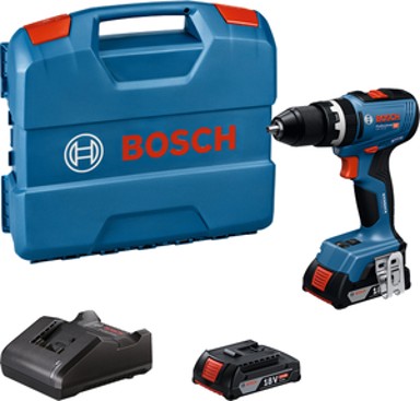 BOSCH Professional Aku udarna bušilica-odvijač GSB 18V-65, 2x 2.0 Ah, punjač, kovčeg