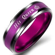 Prsten My Queen KP32090, 49 mm, crno-ljubičasti