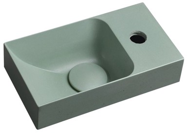 SAPHO Umivaonik, 31x17 cm, PICCOLINO, zidni, beton, zelena mat