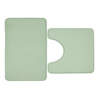 CATHERINE LANSFIELD Svijetlo zelene kupaonske prostirke u setu 2 kom za WC 50x80 cm Anti-Bacterial