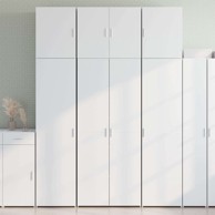 Visoka komoda bijela 80 x 42 5 x 249 cm od konstruiranog drva , bijela