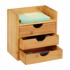NORTHIX Organizator za stol s 3 ladice i pretincem, bambus