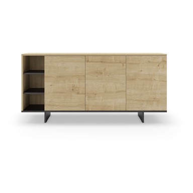 MARCKERIC Niska komoda u dekoru hrasta u prirodnoj boji, 170x80 cm Cequoia