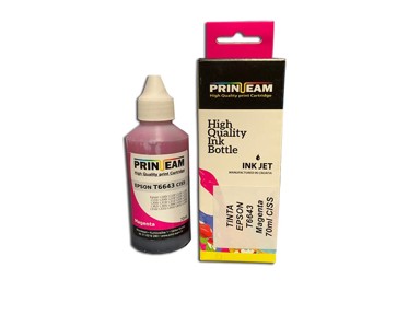 PRINT-TEAM Tinta za Epson T6643, magenta, 70 ml
