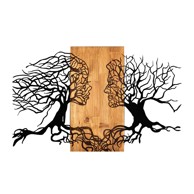 WALLITY Drveno-metalni zidni ukras 92x58 cm Tutku