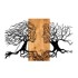 WALLITY Drveno-metalni zidni ukras 92x58 cm Tutku