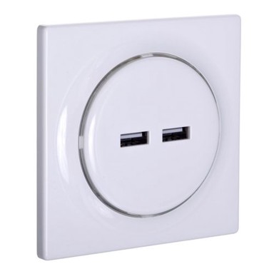 FIBARO Pametna utičnica Walli N, 2xUSB, bijela