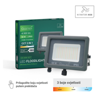 GREEN TECH LED reflektor S3X-50W-3Cct 50 W IP65 aluminijski