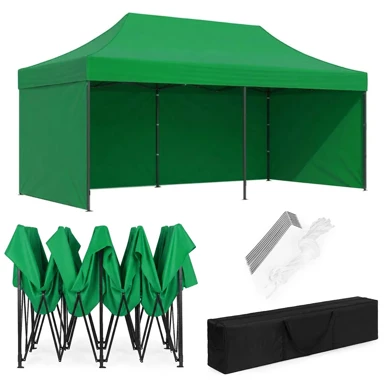 MULTIGARDEN Automatski samosklapajući vrtni paviljon, 3x6 m, zeleni