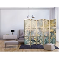 Japanski paravan Tapiserijski uzorak s livadom i cvijećem – kilim s proljetnim motivom 225x172 cm