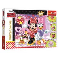 TREFL Puzzle glitter Minnie, 100 kom