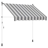 Ručno sklopiva tenda, 200 cm, antracit-bijela, bijeli okvir