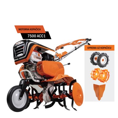 RURIS Motorna kopačica 7500ACC1, 7 KS