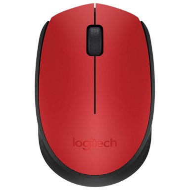 LOGITECH Bežični miš M171, 1000 DPI, crno-crveni