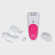 BRAUN Epilator, Silk-épil 5, 5/500 SensoSmart, 28 pinceta, ružičasti, bijeli
