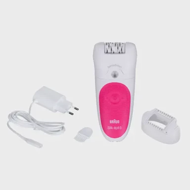 BRAUN Epilator, Silk-épil 5, 5/500 SensoSmart, 28 pinceta, ružičasti, bijeli