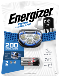 ENERGIZER ručna svjetiljka, naglavna Vision, 200lm, (3xAAA)