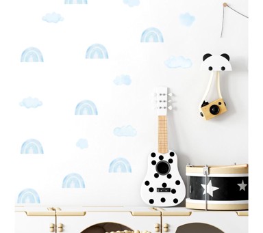 PASTELOWE Zidne naljepnice Mini duge, plave