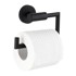 WENKO Mat crni zidni držač toaletnog papira od nehrđajućeg čelika Bosio