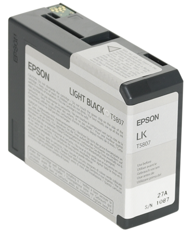 EPSON Tinta za printer ink cartridge light black T 580 80 ml T 5807