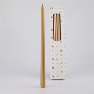 Svijeća konus 2.1 x 38 cm, 8 komada, zlatna