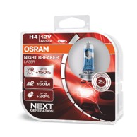 OSRAM Night Breaker Laser 12V H4 do 150% više svjetla do 20% bjelije (3700K)