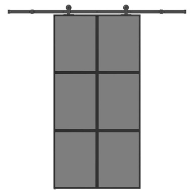 Klizna vrata s priborom od kaljenog stakla i aluminija 102,5x205 cm