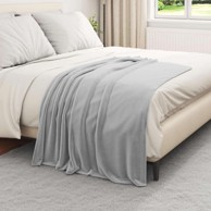 Pokrivač za prebacivanje, 130 x 150 cm, runo, siva, 6 kom