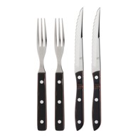 GENSE Set pribora za jelo Old Farmer Classic, 4 kom, od nehrđajućeg čelika, crni/srebrna