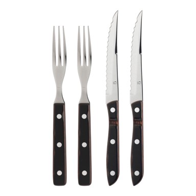GENSE Set pribora za jelo Old Farmer Classic, 4 kom, od nehrđajućeg čelika, crni/srebrna
