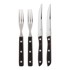 GENSE Set pribora za jelo Old Farmer Classic, 4 kom, od nehrđajućeg čelika, crni/srebrna