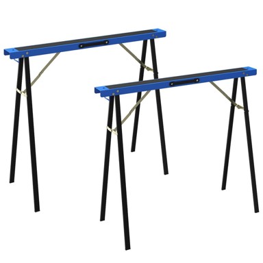 HOMESTAR Set sklopivih nosača za pilu, 99,5 x 36,5 x 78,5 cm, plavo-crni