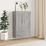 Visoka komoda siva boja hrasta 69 5x31x115 cm konstruirano drvo , sivi hrast sonoma