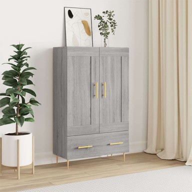 Visoka komoda siva boja hrasta 69 5x31x115 cm konstruirano drvo , sivi hrast sonoma